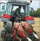  ?? Michael O’Halloran pictiured taking part in the Five Nations Ploughing Championsh­ips in Derry. ??