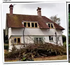  ??  ?? Under renovation: Prince’s £650k Westcott House In dispute: The country lane in the village of Pett