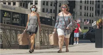  ?? PAT NABONG/SUN-TIMES ?? Cook County is launching a social media campaign soon reminding people about the importance of masks even when outdoors.