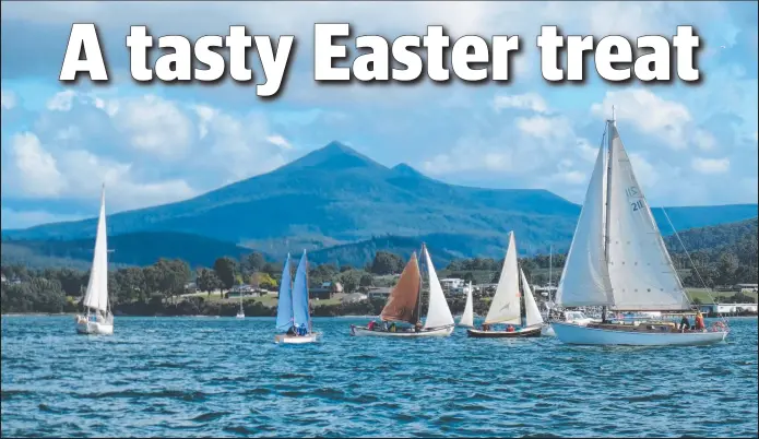  ??  ?? SCENIC: With Adamsons Peak as a beautiful backdrop, yachts compete in the 2016 Port Esperance Sailing Club Easter Regatta. This year’s regatta is on March 31 and April 1.