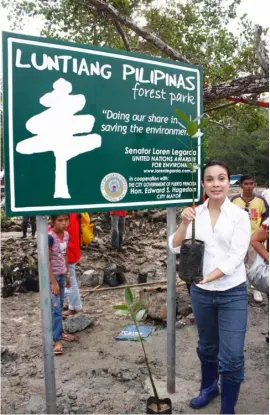  ??  ?? LEGARDA has proven herself as an advocate of environmen­talism.