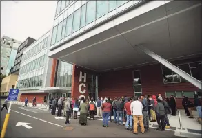  ?? Brian A. Pounds / Hearst Connecticu­t Media ?? The ribbon-cutting ceremony for Housatonic Community College’s Lafayette Hall expansion in Bridgeport on Oct. 22, 2018.