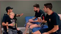  ?? INSTAGRAM ?? Neyma, Messi e Suarez nello spogliatoi­o del Barça