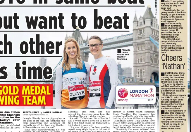  ??  ?? RIVALS: Helen Glover and Heather Stanning