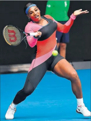  ??  ?? Serena Williams, con el diseño inspirado en Florence Griffith.
