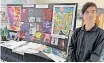  ?? Supplied ?? BERGVLIET High School matric pupil Radek Hendriksz with his artworks. |