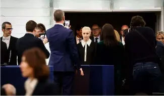  ?? ?? Arrivée de Ioulia Navalnaya dans l'hémicycle du Parlement européen