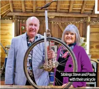  ?? ?? Siblings Steve and Paula with their unicycle