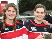  ??  ?? Caitlin and Rachel Griffey after the 2017 Leinster League final.