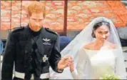  ?? AFP ?? When Harry wed Meghan: The Duke and Duchess of Sussex