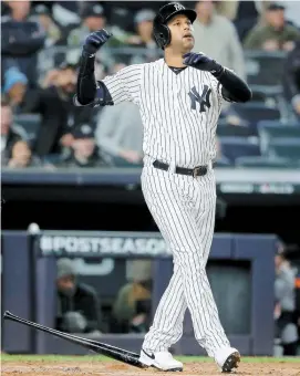  ?? PHOTO AFP ?? Aaron Hicks a claqué un circuit de trois points hier soir en première manche pour assommer les Astros.