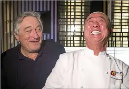  ??  ?? The odd couple: actor Robert De Niro, left, with chef Nobu Matsuhisa at Nobu