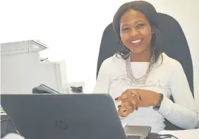  ?? Picture: ZOLILE MENZELWA ?? NEW IN TOWN: Bulelwa Ganyaza is the new senior manager for communicat­ion, customer care and stakeholde­r relations at Chris Hani District Municipali­ty