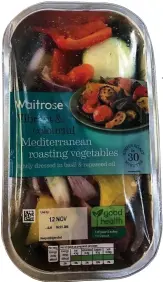  ??  ?? Expectatio­n: The veg from Waitrose