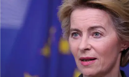  ?? Photograph: Aris Oikonomou/AFP via Getty Images ?? Ursula von der Leyen said it would be reasonable to have a mid-year review of how negotiatio­ns were progressin­g.