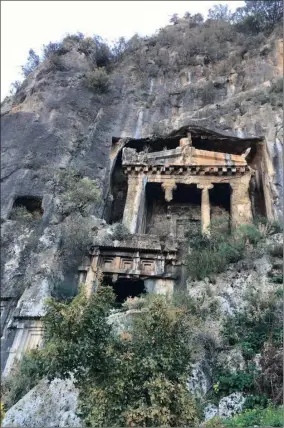  ??  ?? A temple in a hillside.