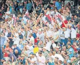  ??  ?? The support of the Barmy Army will be missed when Ben Stokes captains England’s Test team for the first time, against the West Indies at Southampto­n on Wednesday.