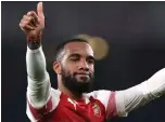  ?? | Reuters ?? ALEXANDRE Lacazette scored Arsenal’s third on Sunday to complete a remarkable comeback against West Ham.