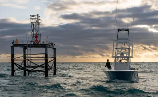  ??  ?? Range markers such as those off Miami’s Government Cut (above) are necessary to keep South Florida’s live-bait fishery thriving.