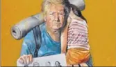  ??  ?? Trump as a refugee IMAGE COURTESY: INSTAGRAM/ABDALLA AL OMARI