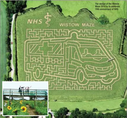  ??  ?? The design of the Wistow Maze 2018 is to celebrate 70th anniversar­y of NHS