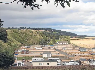  ?? Picture: Paul Reid. ?? Travellers have been given until July to leave the unauthoris­ed site at St Cyrus.