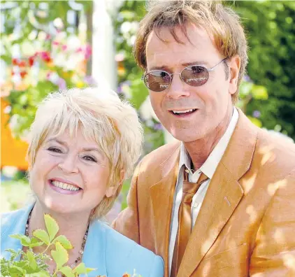  ?? Picture: J. QUINTON/ WIRE IMAGE ?? Showbusine­ss friends Gloria Hunniford, left, and Sir Cliff Richard, right, have known each other for 45 years