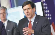  ?? Mandel Ngan / AFP via Getty Images ?? President Trump announced in a tweet that he has fired Defense Secretary Mark Esper.