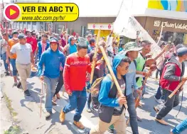  ?? ?? Indígenas marcharon en Asunción contra la ley que aumenta penas por invadir tierras.