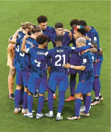  ?? TIM NWACHUKWU/GETTY ?? The United States will face Iran on Tuesday for a spot in the knockout stage at the World Cup in Qatar.