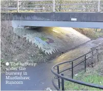  ??  ?? The subway under the busway in Murdishaw, Runcorn