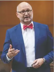  ?? ADRIAN WYLD / THE CANADIAN PRESS FILES ?? Canadians can expect more details on Thursday from Justice Minister David Lametti on a bill to amend the
Criminal Code as it concerns single-game betting.