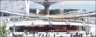  ??  ?? Visitors arrive at the Universal Exposition, EXPO2015, on May 2, in Milan. Thousands of visitors poured into the
specially created Expo site on the edge of Milan. (AFP)