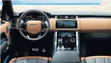  ??  ?? A big change includes the introducti­on of the dual-screen Touch Pro Duo infotainme­nt system from the Velar. Left: The new Range Rover Sport range will also include the first plug-in hybrid derivative.