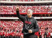  ?? TONY WALSH/UGA ATHLETICS 2021 ?? Former Georgia coach Mark Richt compiled a record of 145-51 (.740) as head coach from 2001-15. He led the Bulldogs to two SEC championsh­ips (2002 and 2005) and played for three others.