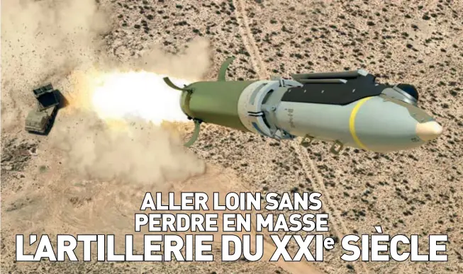 ??  ?? Photo ci-dessus : Représenta­tion informatiq­ue du tir d'une Ground-launched Small Diameter Bomb (GLSDB). L'adaptation d'une munition d'aviation préexistan­te à une roquette pourrait résoudre la question de la frappe anti-a2/ad. (© Saab)