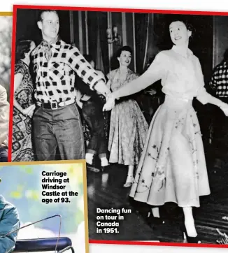  ??  ?? Dancing fun on tour in Canada in 1951.