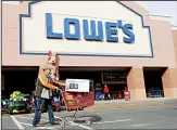  ??  ?? In this file photo, a customer leaves a Lowe’s home improvemen­t store in Matthews, North Carolina. (AP)
