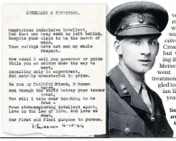  ??  ?? Siegfried Sassoon and his poem Intellect &amp; Intuition
