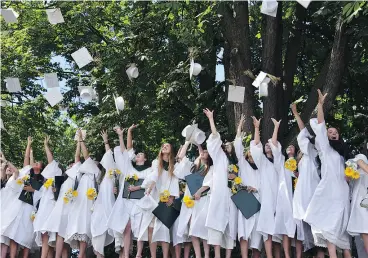  ?? HAVERGAL COLLEGE PHOTO ?? Havergal College students celebrate their spring 2018 graduation.