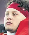  ?? TOM PENNINGTON GETTY IMAGES ?? Patrick Mahomes’ Chiefs became the first NFL team to win by more than 20 after trailing by more than 20.