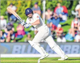  ??  ?? England's Jonny Bairstow bats during day one of the second Test match against New Zealand at Hagley Oval in Christchur­ch on Friday.