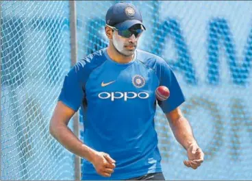  ?? REUTERS ?? R Ashwin during a nets session on Monday ahead of the first Test against Sri Lanka in Galle, starting on Wednesday.