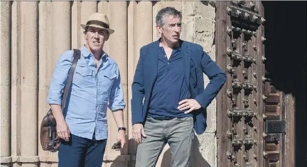  ?? RORY MULVEY/ENTERTAINM­ENT ONE ?? Rob Brydon, left, and Steve Coogan star in Michael Winterbott­om’s new movie, The Trip to Spain.