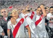  ?? AFP ?? Peru beat New Zealand 20 on aggregate in their playoff match.