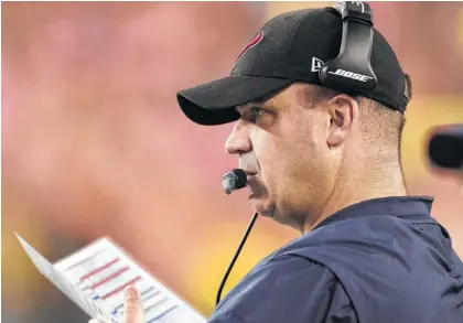  ?? Brett Coomer / Houston Chronicle ?? Coach Bill O’Brien and the Texans play the 2-1 Titans on Sunday before facing the undefeated Chiefs on Oct. 8.
