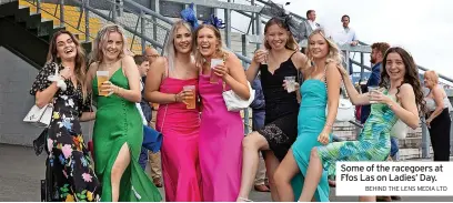  ?? BEHIND THE LENS MEDIA LTD ?? Some of the racegoers at Ffos Las on Ladies’ Day.