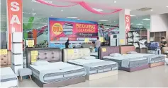  ??  ?? Selections of mattresses at discount prices to choose from.