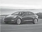  ??  ?? The launch of Tesla’s first entry-level Model 3 sedan has hit snags. TESLA
