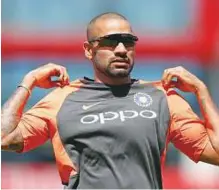  ?? Reuters ?? India’s opener Shikhar Dhawan was among visiting batsmen who missed out on a big score in the first match.